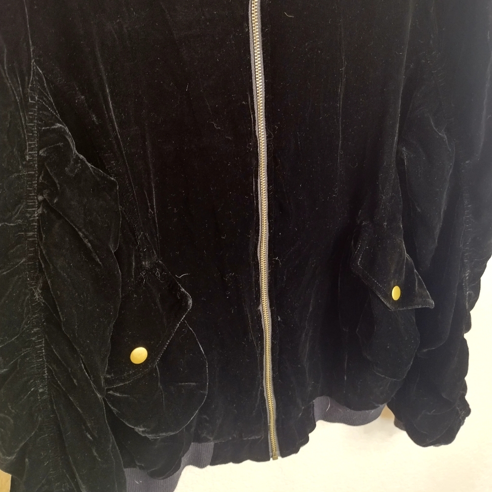 Ivy Jane embroidered velvet bomber jacket sz L - Picture 4 of 7